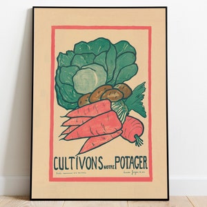 The Vegetables Wall Art Print Framed Art Kitchen Wall Decor Retro Poster Art Vintage Home Wall Art Canvas Painting Wall Decor
