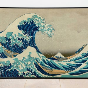 Great Wave of Kanagawa by Hokusai| Japanese Art Print| Framed Wall Print| Vintage Poster| Canvas Art Wall Decor| Poster Print| Wall Art