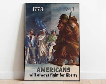 第二次世界大戦時のアメリカのプロパガンダポスターの復刻版