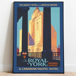 Toronto Poster Vintage| Gerahmte Kunst| Toronto Vintage Reise Poster | Leinwandbild Wandkunst| Wandbilder| Poster Kunst| Wandkunst Dekor