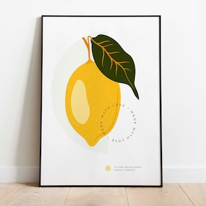 Lemon Wall Art for Living Room Fruit Wall Art Kitchen Decor Watercolor Art Print Nursery Decor Canvas Painting Wall Decor
