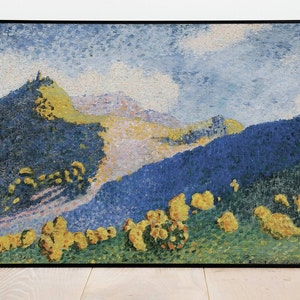 The Little Maure Mountains by Henri Edmond Cross| Wall Decor Art Poster| Framed Art Print| Art Canvas| Wall Art Print| Poster Print