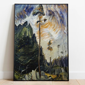 Emily Carr Am Rande des Waldes | Wanddekoration Kunstposter| Gerahmter Kunstdruck| Kunstleinwand| Wandkunstdruck