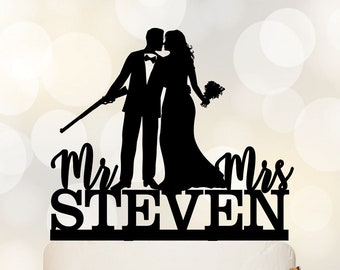 Rifle Wedding Cake Topper, Rifle Couple Cake Topper, Weapon Theme Decor, Mr And Mrs Cake Topper, Bride And Groom Cake Topper C372