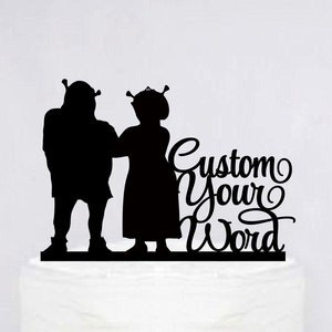 Shrek Wedding Cake Topper, Shrek and Fiona Cake Topper ,Mr And Mrs Topper,Custom Couple Cake Topper,Personalized Cake Topper C286