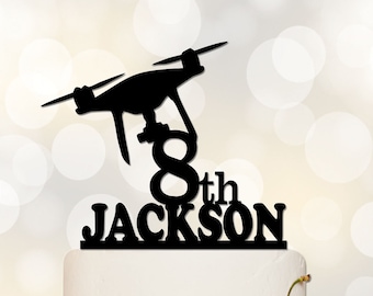 Drone cake topper | Drone Birthday Cake topper | UAV Birthday Cake Topper | Personalized Drone Theme Party | Custom Cake Topper A056
