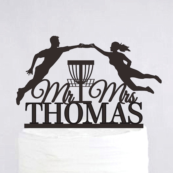 Disc Golf Bride and Groom Cake Topper Etsy