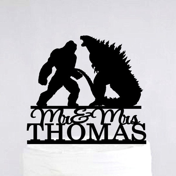 Godzilla Custom Cake Topper Etsy