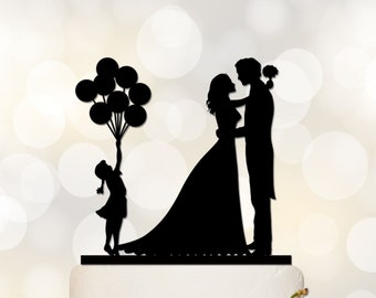 Wedding Cake Topper,Couple Silhouette,Unique Cake Topper,Custom Cake Topper,Cake Decoration,Personalized Cake Topper P087