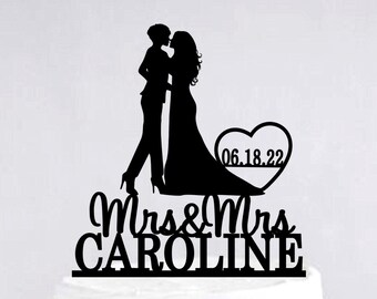 Lesbian Cake Topper | Lesbian Wedding Cake Topper | Mrs And Mrs Cake Topper | Lesbian Decoration | Two Women Wedding | Same Sex Wedding C363