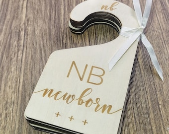 Custom Baby Wood Closet Dividers, Nursery Closet Dividers, Unique Baby Shower Gift, Closet Organizer, Baby Wardrobe Dividers w016