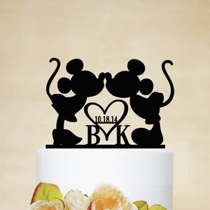 Mickey Mouse Minnie Mouse Acrylic Wedding Cake Topper Etsy