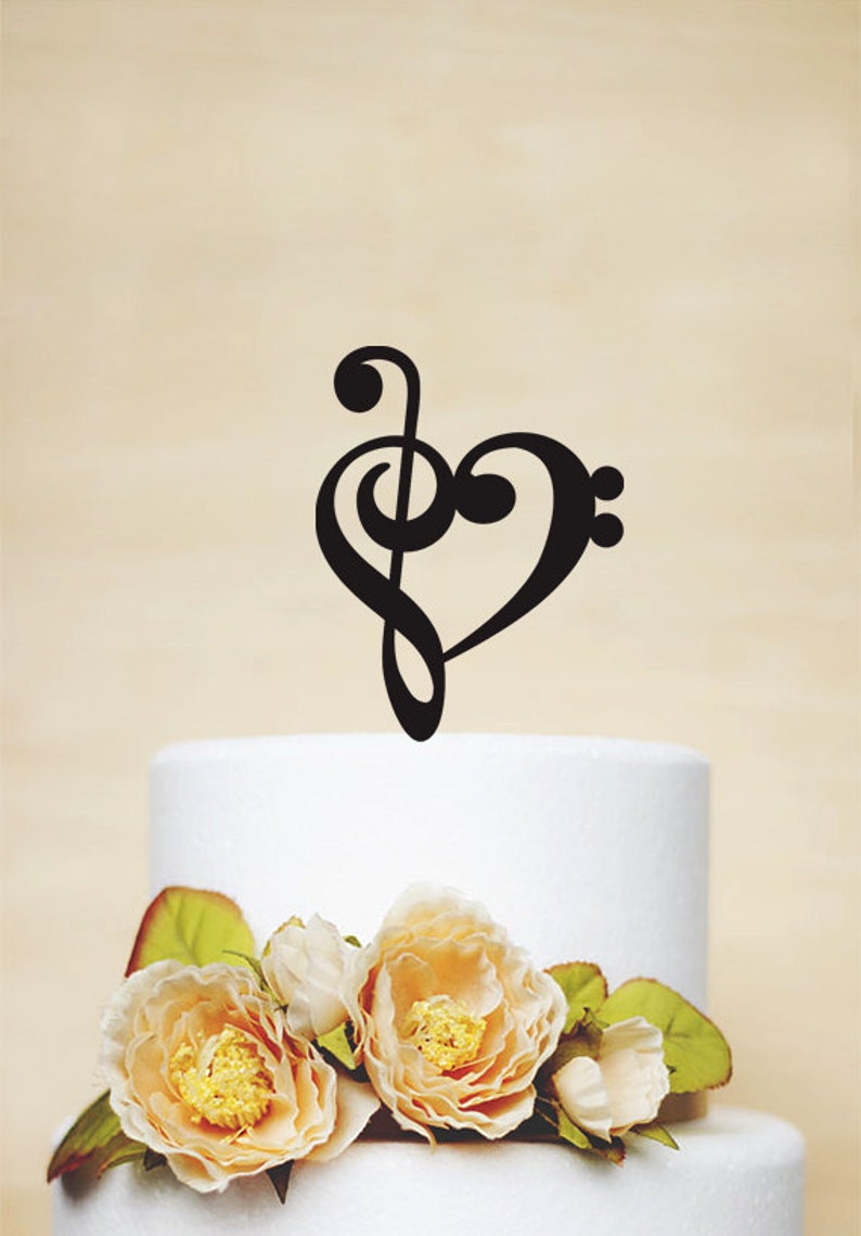 Music Note Cake TopperCustom Cake TopperWedding Cake Etsy