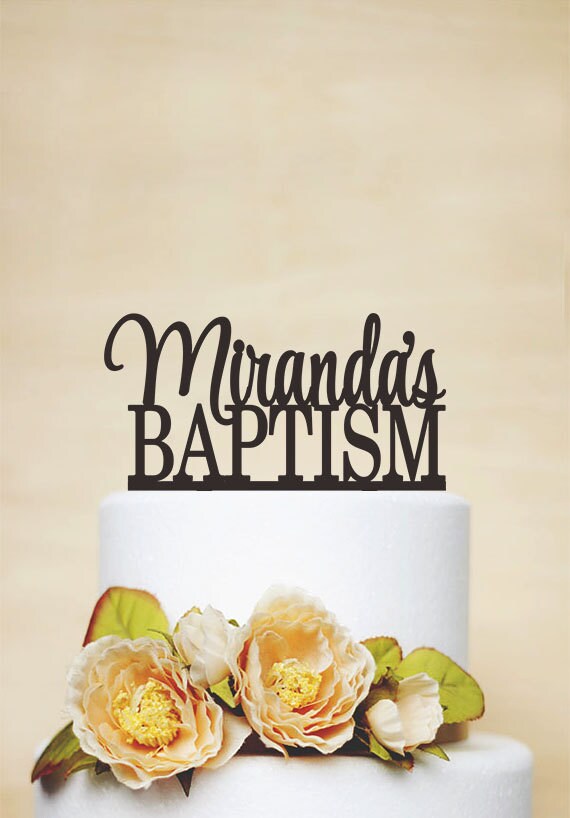 Baptism Cake Topper With NamePersonalized Cake Topper With | Etsy