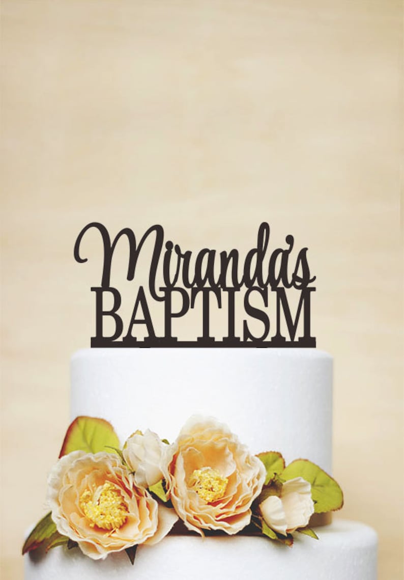 Baptism Cake Topper With Namepersonalized Cake Topper With Etsy Australia