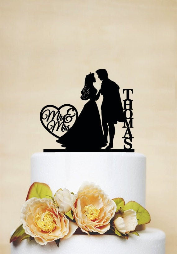 Topper A Gateau De La Belle Au Bois Dormant Et Du Prince Etsy France