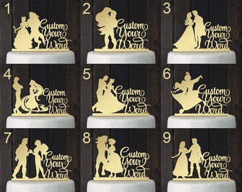 Wedding Cake Topper,Custom Cake Topper,Wedding Cake Decoration,Disney Cake Topper,Funny Cake Topper,Bride And Groom Cake Topper C238