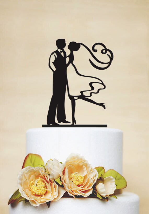 Wedding Cake Toppercouple Silhouette Toppercustom Image 0