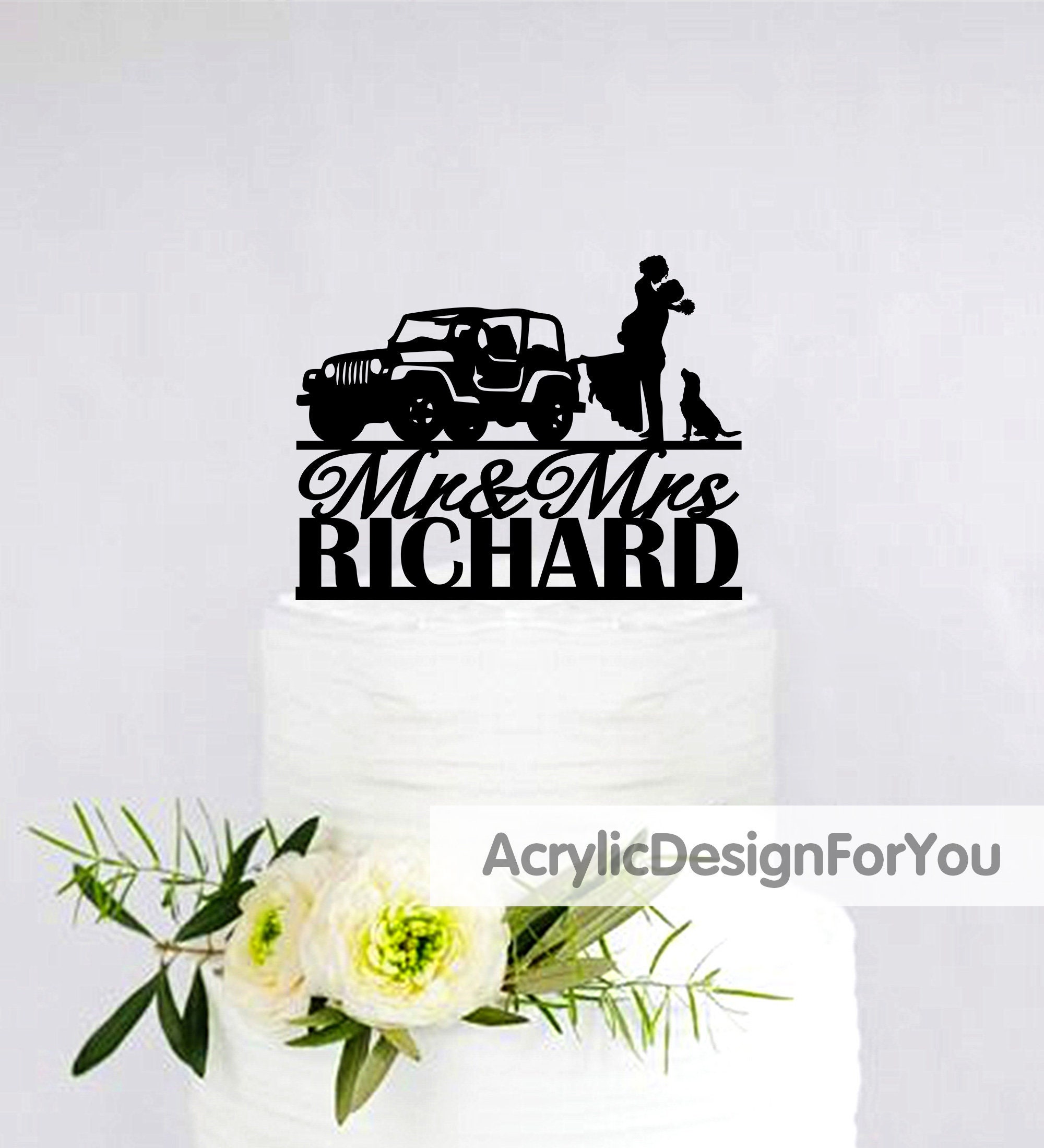 Jeep Wedding Cake Topper Let Jeep Adventure Cake Topper Etsy