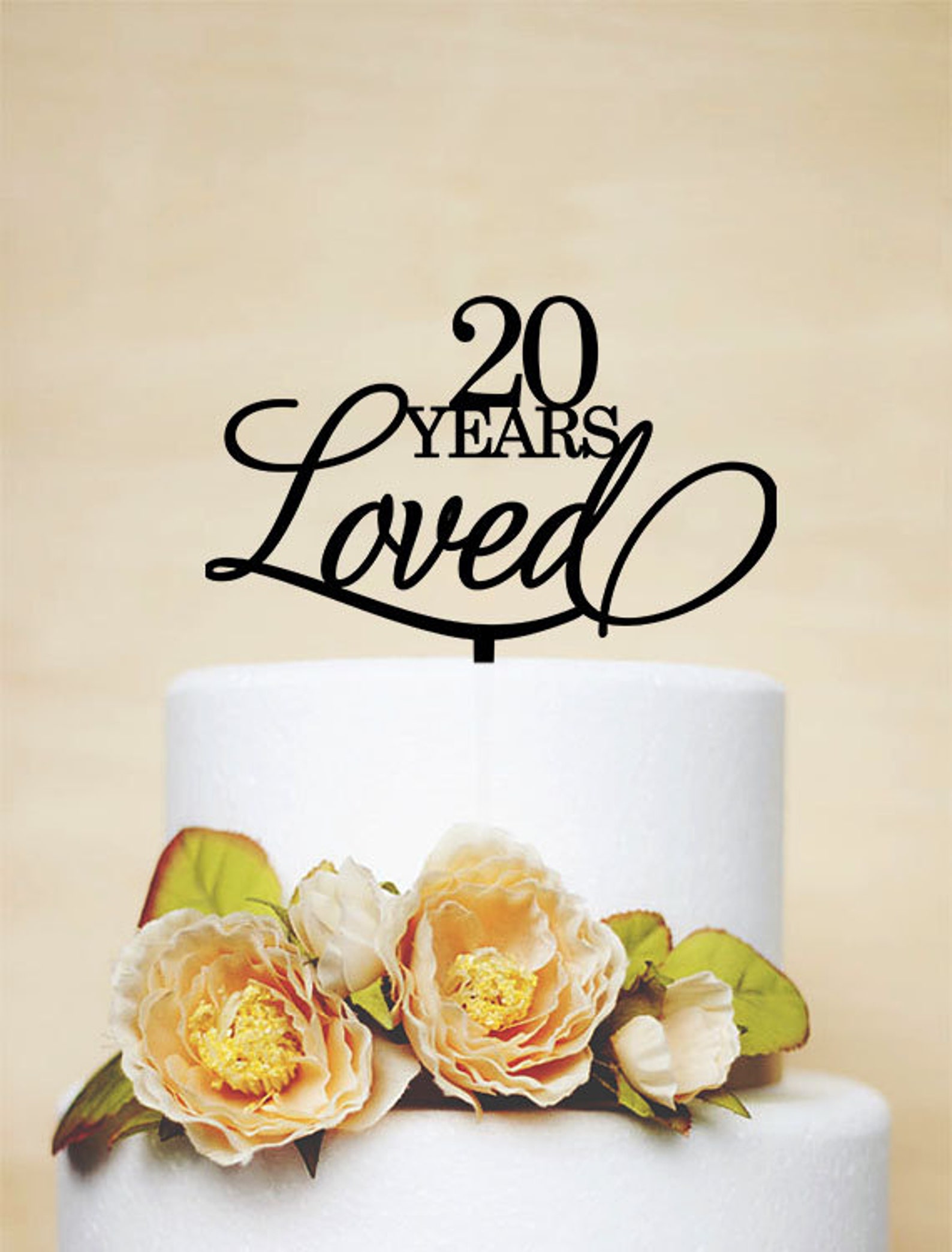 20. Geburtstag Kuchen Topper 20 Jahre Liebe Cake Topper Etsy