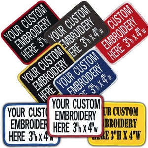 NORTHERN SAFARI™ Custom Personalized Embroidered 3"x4" Uniform or Work shirt Name Patch. Up to 3 Lines of Text!