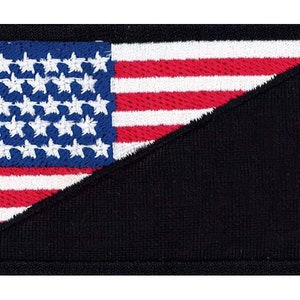 Northern Safari™ USA Flag and LOGO Military Patch / Morale Patch 2&quot;H x 3.5&quot;W sew on or Hook Fastener.Made in U.S.A.!