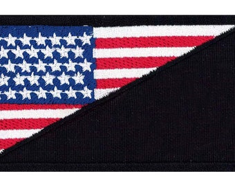 Northern Safari™ USA Flag and LOGO Military Patch / Morale Patch 2"H x 3.5"W sew on or Hook Fastener.Made in U.S.A.!