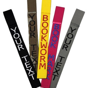NORTHERN SAFARI™ Custom 1&quot; Width Uniform Name Tape BOOKMARKS, 50 Fabrics to choose from! Made in the U.S.A.!