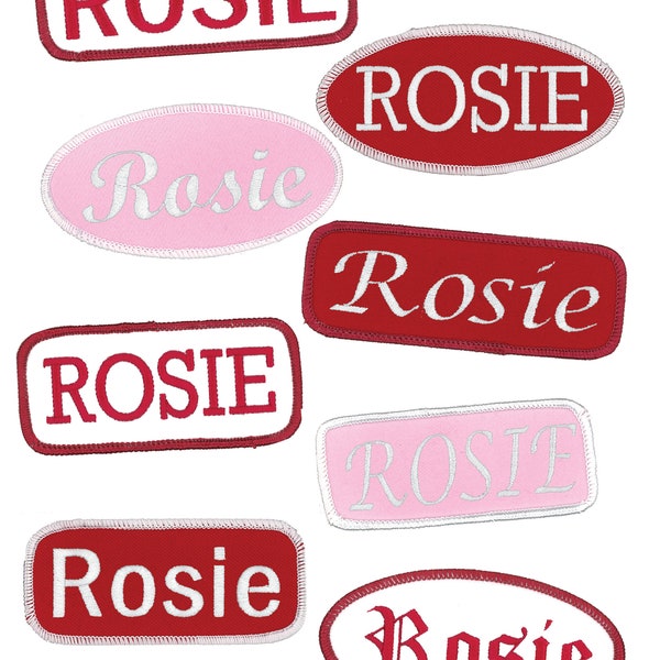 Northern Safari™ Rosie OVAL Uniform Patches with Border. Available in Sew On, Iron On and Hook Fastener. Made in The USA!