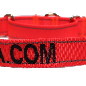 Northern Safari™  Custom Personalized Embroidered MARTINGALE WEBBING Dog Collars Text Only! - CollarsUSA.com