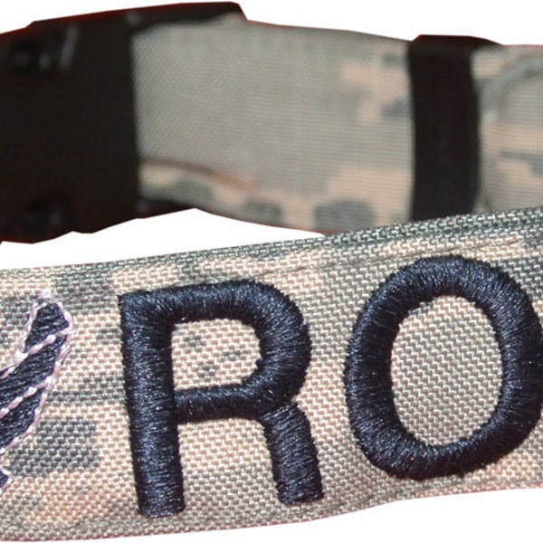 Northern Safari™ AIR FORCE Dog Collars with Plastic Buckle and 1 Logo!  Personalized, Embroidered, Customized for your pet! USA Made!