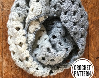 The Arcade Infinity Scarf **Pattern Only. Crochet Scarf pattern. Infinity Scarf Pattern. Easy Crochet Scarf Pattern. Cowl Scarf Pattern.