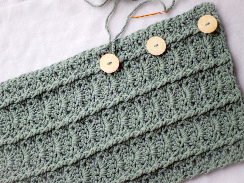 Elizabethan Crochet Cowl Pattern Only. Crochet Cowl Pattern. Button Cowl Pattern. Crochet Scarf Pattern. Crochet Button Cowl. Chunky Scarf image 6