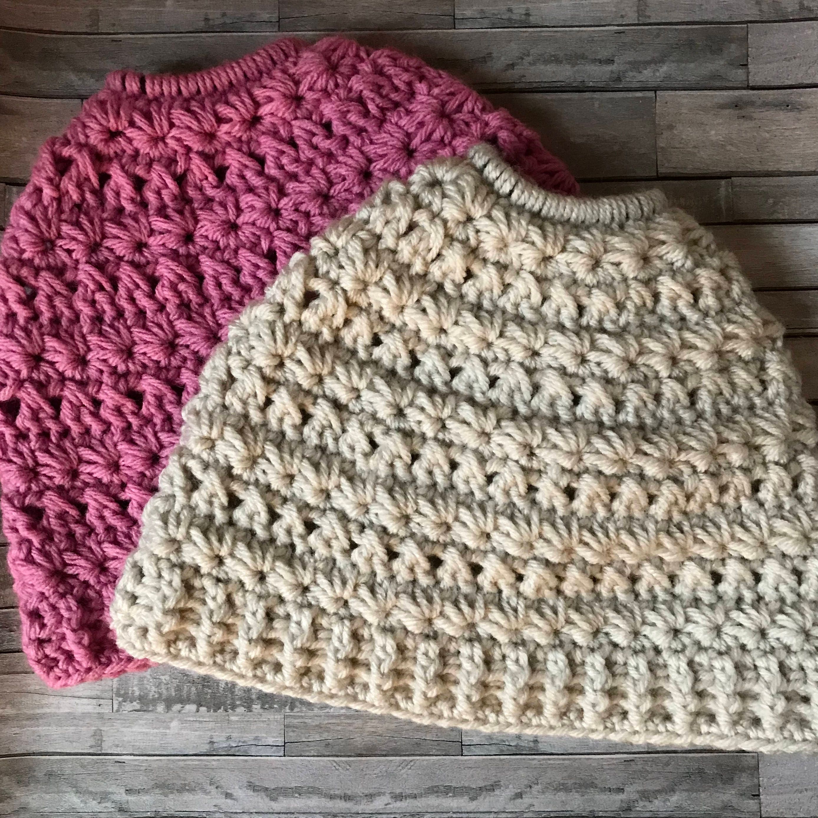 Star-crossed Lovers Messy Bun Beanie **pattern Only. Messy