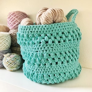 The Bubble Basket PDF Pattern Only. Crochet Basket Pattern. Hanging Basket Pattern. Easy Crochet Basket Pattern. Storage Basket Pattern. image 2