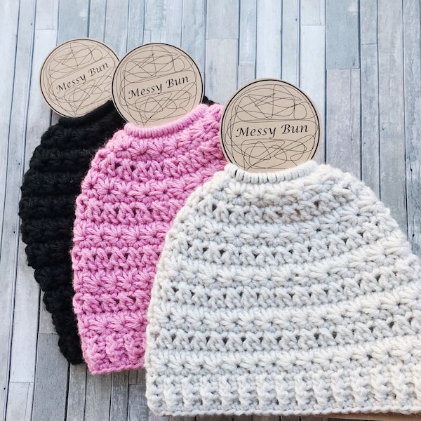 Messy Bun Beanie Display Template **PDF**.  Craft Show Display Form. Hat Display Printable. Template Craft Shows. Messy Bun Hat Tag Sign.