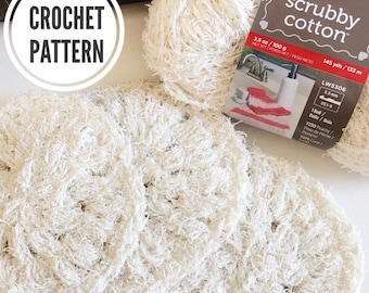 Gehäkelte Scrubby Anleitung. **Nur als PDF** Einfache Anleitung. Schlichtes Scrubby. Geschirr Scrubbie. Häkelanleitung. Scrubby Garnmuster.