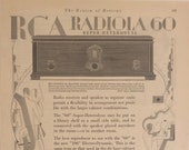 1929 RCA Radio quot Radiola 60 Super Heterodyne 106 Electro Dynamic Speaker quot Vintage Ad