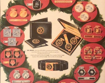 1954 Swank Cuff Links A Christmas Gift He Will Treasure Vintage Print Ad