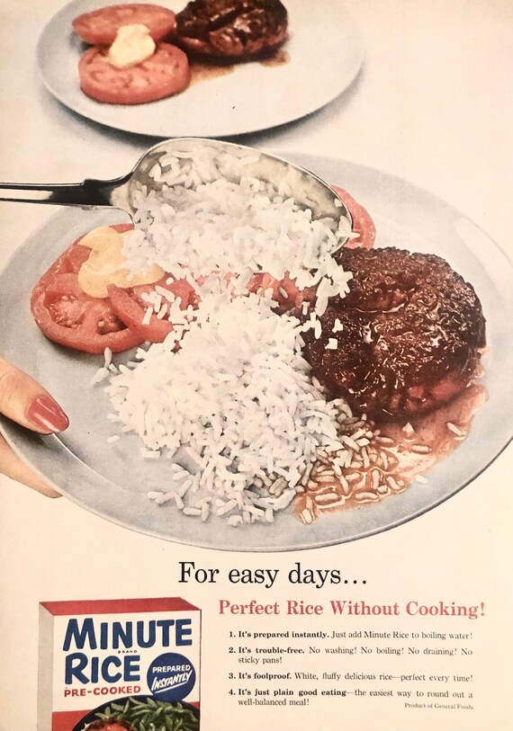 1955 Minute Maid PreCooked Rice For Easy Days.... Etsy