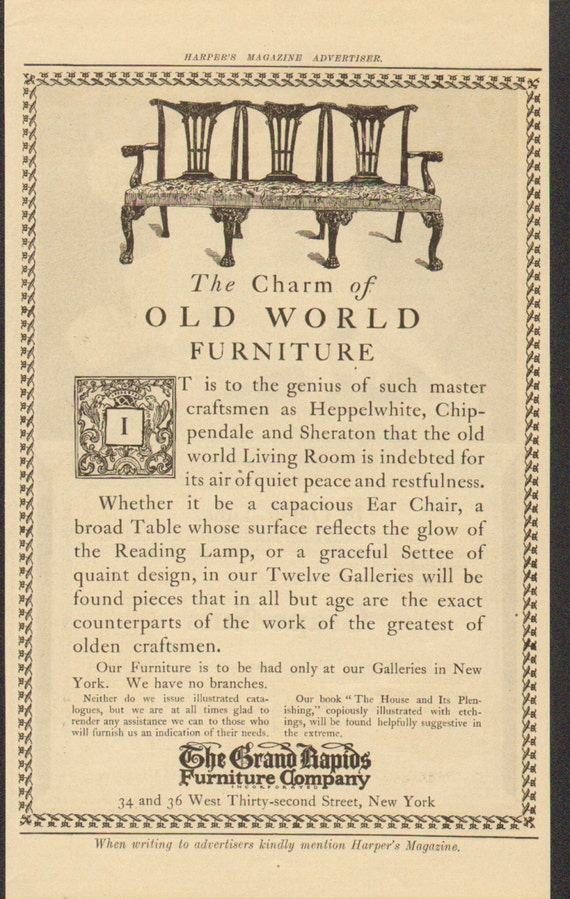 1912 The Grand Rapids Furniture Company Charm Of Old 1912 The Grand Rapids Furniture Company, Grand Rapids Furniture