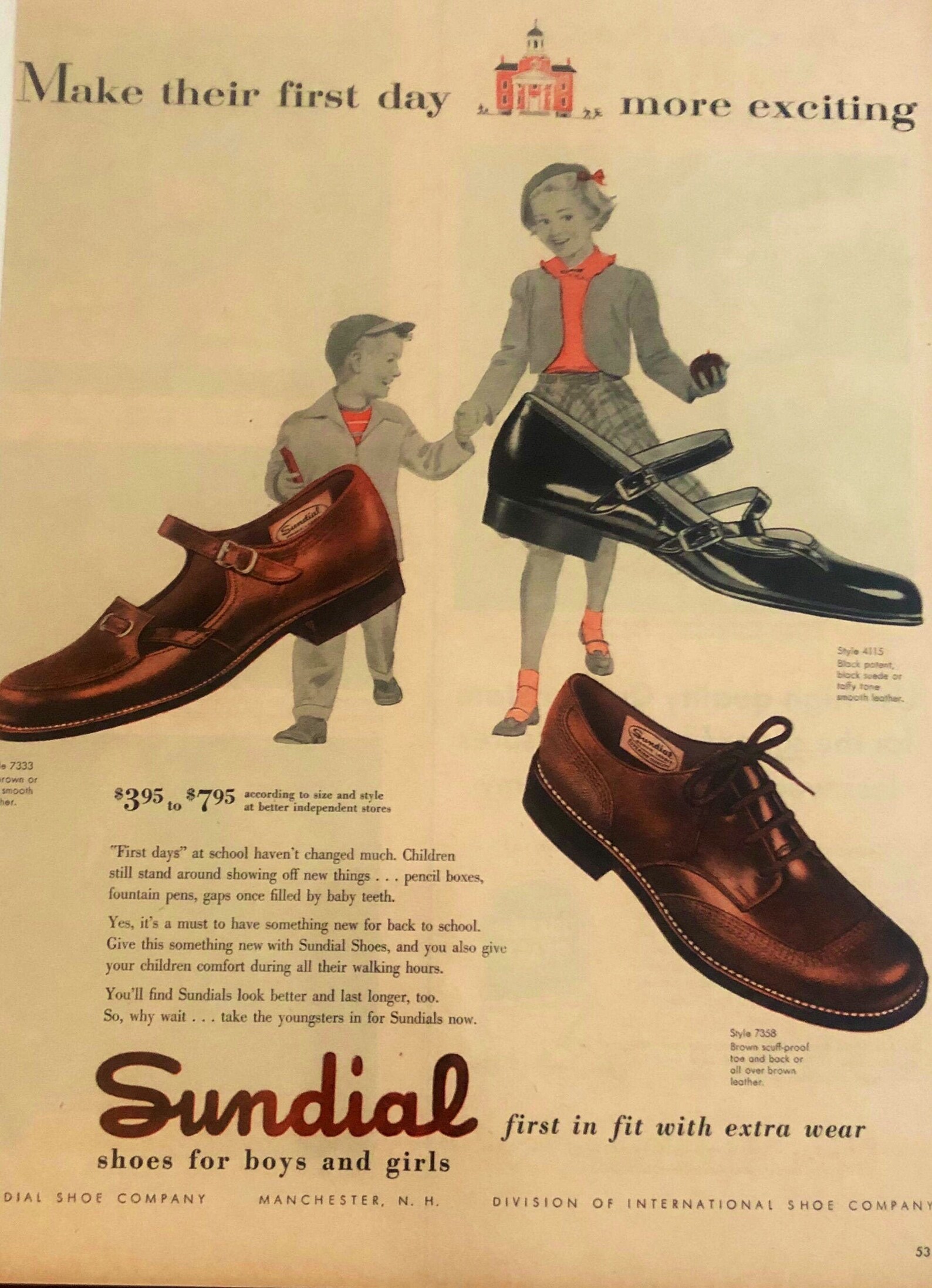 1954 Sundial Shoes For Boys & Girls Make Their First Day Etsy
