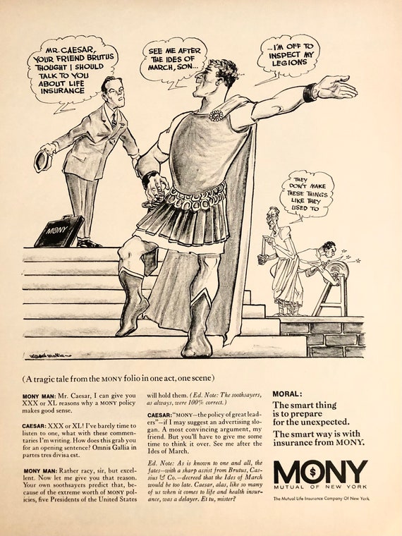 1970 Mony The Mutual Life Insurance Company Of New York | Etsy