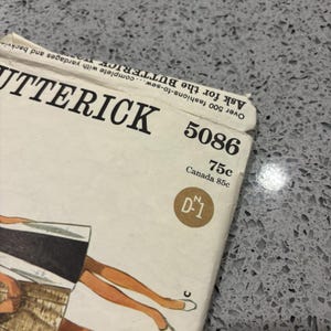 Vintage des années 1970 Butterick Sew Pattern 5086 Robe trapèze manches ...