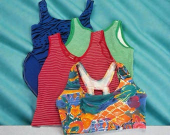 Body vintage de los años 80, talla mediana, de Jacques Moret, para mujer, sin mangas, sujetador aeróbico, LEER