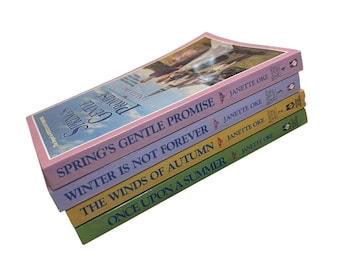 Lote de libros antiguos Janette Oke Romance cristiano Libro de bolsillo Set de regalo vintage Temporada