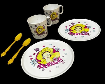 Juego de té Barbie vintage de los años 80 de Chilton Globe USA, regalo para niñas.