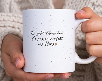 Personalized cup "There are people who fit right into your heart" | Gift girlfriend | Gift boyfriend |Gift Valentine's Day