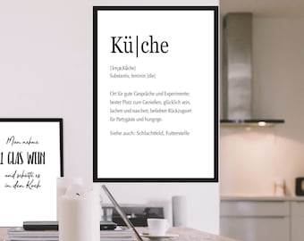 Poster with definition of kitchen - Beautiful decoration for the kitchen