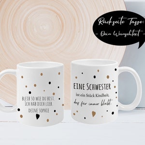 Personalized mug "A sister is a piece of childhood that lasts forever. | Christmas gift sister | Mug sister